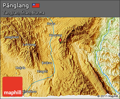 Physical 3D Map of Pānglang
