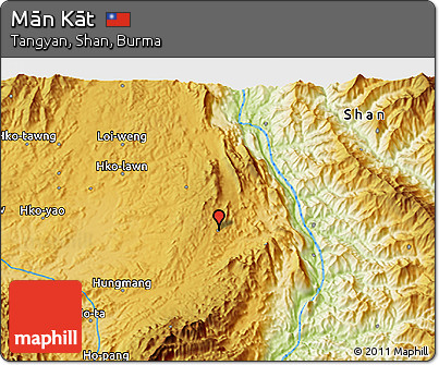 Physical 3D Map of Mān Kāt