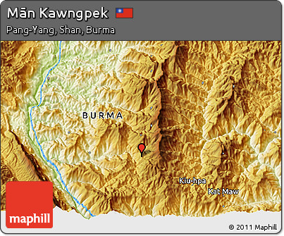 Physical 3D Map of Mān Kawngpek