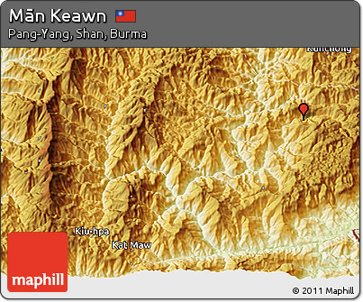 Physical 3D Map of Mān Keawn