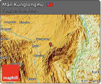 Physical 3D Map of Mān Kunglongmu
