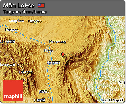 Physical 3D Map of Mān Loi-se