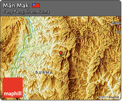 Physical 3D Map of Mān Mak