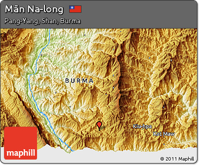 Physical 3D Map of Mān Na-long