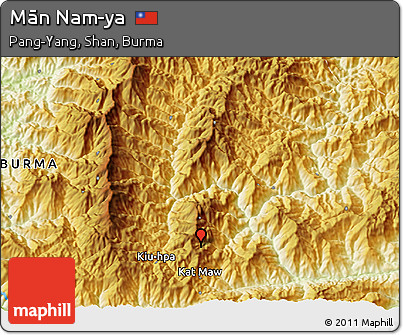 Physical 3D Map of Mān Nam-ya