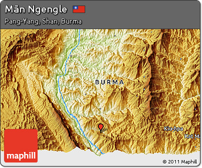 Physical 3D Map of Mān Ngengle