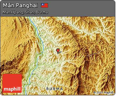 Physical 3D Map of Mān Panghai