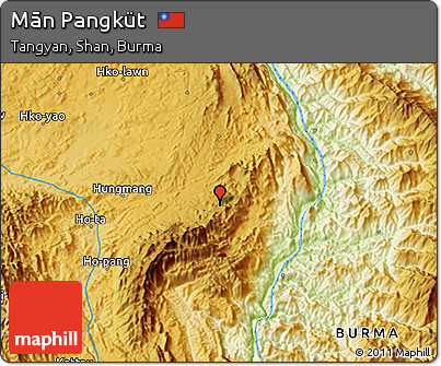 Physical 3D Map of Mān Pangküt