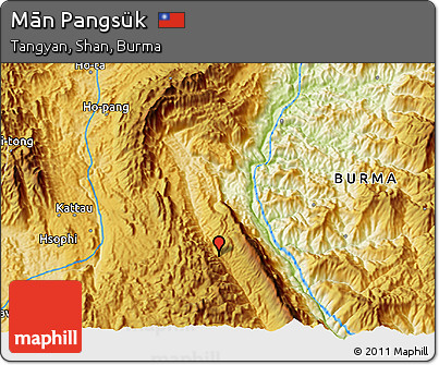 Physical 3D Map of Mān Pangsük