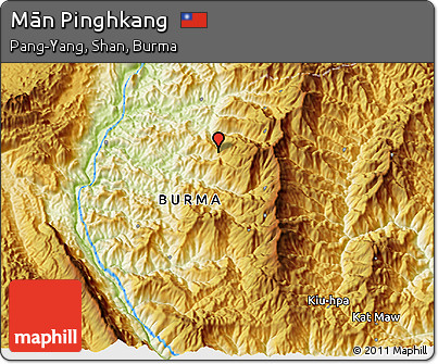 Physical 3D Map of Mān Pinghkang