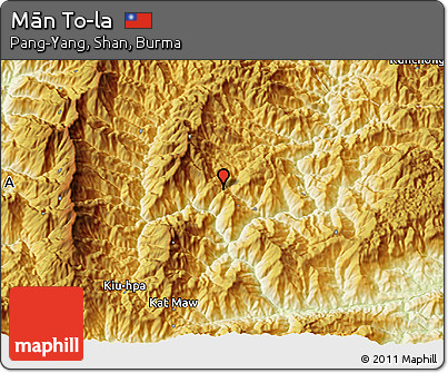 Physical 3D Map of Mān To-la