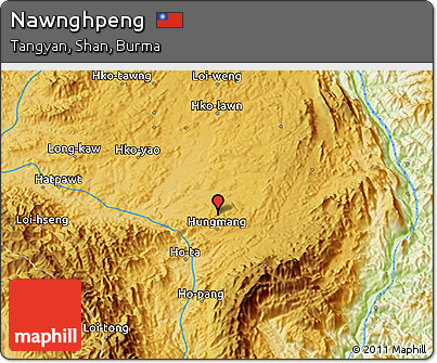 Physical 3D Map of Nawnghpeng