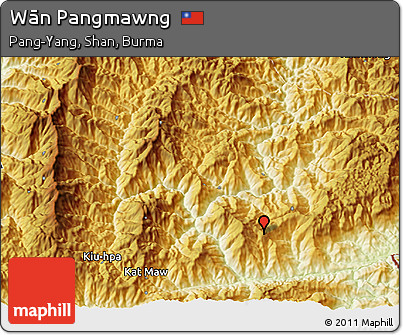 Physical 3D Map of Wān Pangmawng