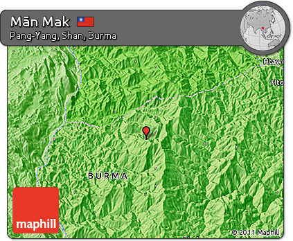 Political 3D Map of Mān Mak
