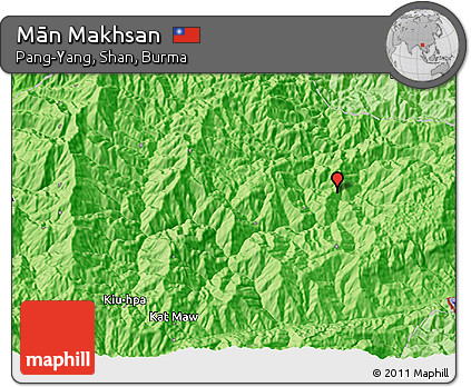 Political 3D Map of Mān Makhsan
