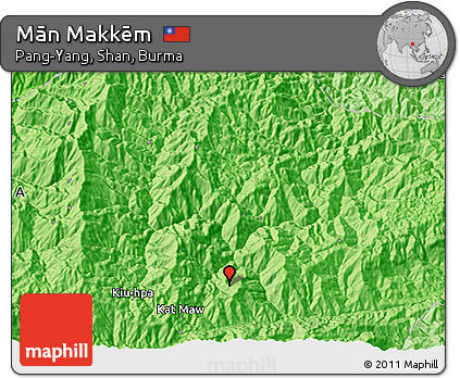 Political 3D Map of Mān Makkēm