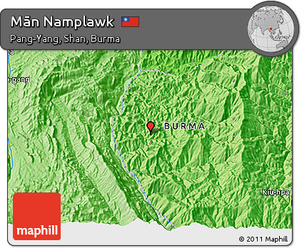 Political 3D Map of Mān Namplawk