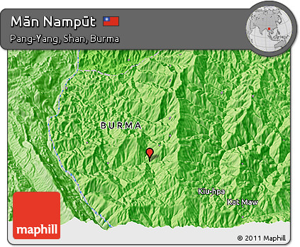 Political 3D Map of Mān Nampūt