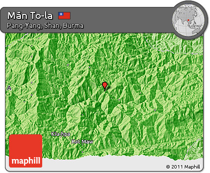 Political 3D Map of Mān To-la