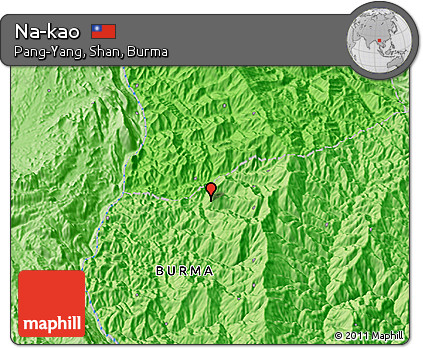Political 3D Map of Na-kao