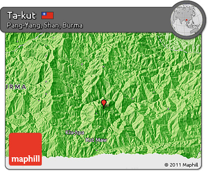 Political 3D Map of Ta-kut