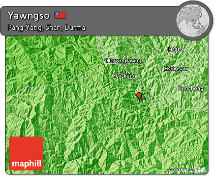 Political 3D Map of Yawngso