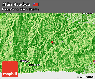 Political 3D Map of Mān Hta-lwa