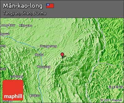 Political 3D Map of Mān-kao-long