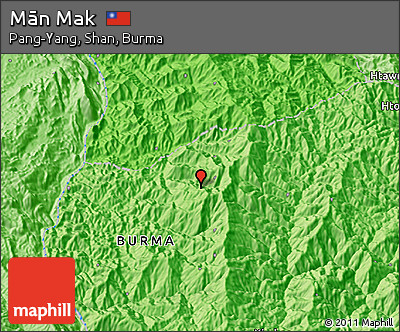 Political 3D Map of Mān Mak