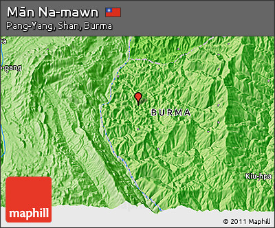 Political 3D Map of Mān Na-mawn