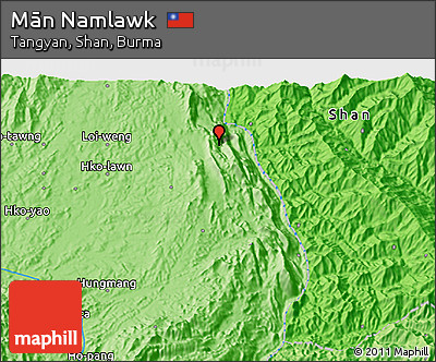 Political 3D Map of Mān Namlawk
