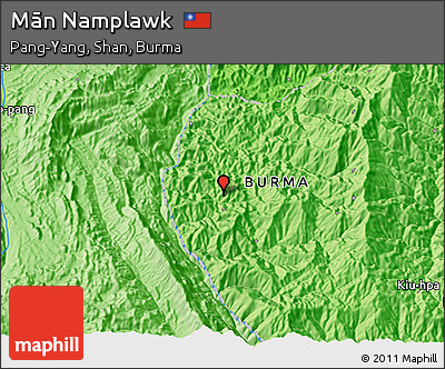 Political 3D Map of Mān Namplawk