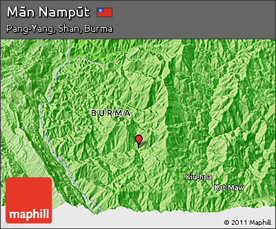 Political 3D Map of Mān Nampūt
