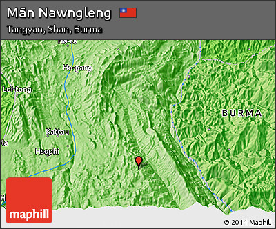 Political 3D Map of Mān Nawngleng
