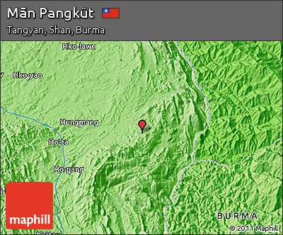 Political 3D Map of Mān Pangküt