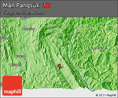 Political 3D Map of Mān Pangsük