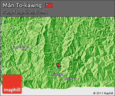 Political 3D Map of Mān To-kawng