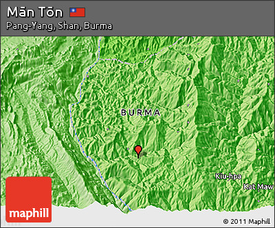 Political 3D Map of Mān Tōn