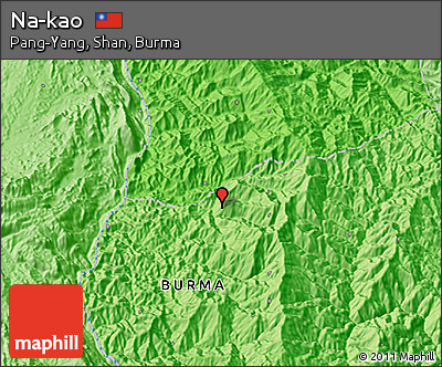 Political 3D Map of Na-kao