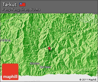 Political 3D Map of Ta-kut