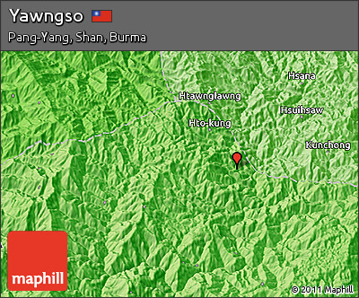 Political 3D Map of Yawngso
