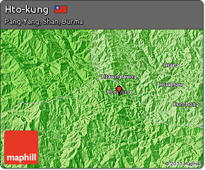 Political 3D Map of Hto-kung