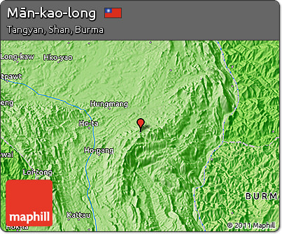 Political 3D Map of Mān-kao-long