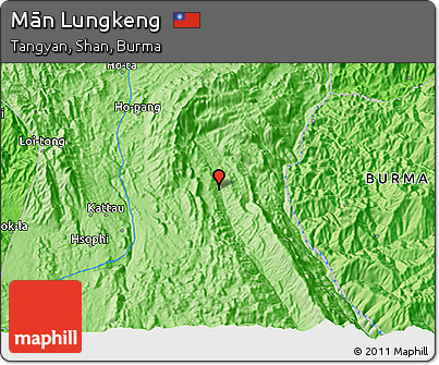 Political 3D Map of Mān Lungkeng