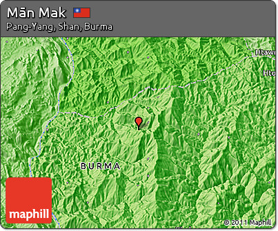 Political 3D Map of Mān Mak