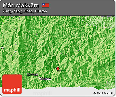 Political 3D Map of Mān Makkēm