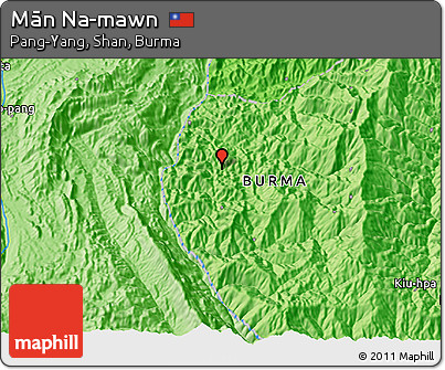 Political 3D Map of Mān Na-mawn