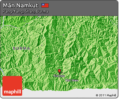 Political 3D Map of Mān Namkut