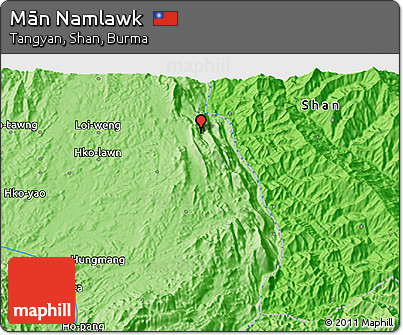 Political 3D Map of Mān Namlawk