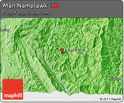 Political 3D Map of Mān Namplawk